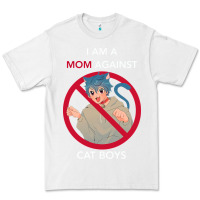 White i am a mom against cat boys Premium Tee - PixelFlow