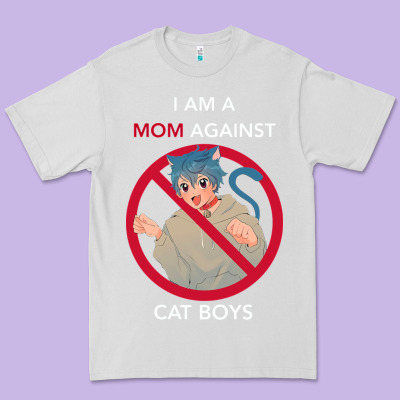 I Am A Mom Against Cat Boys Premium Tee Designed By Pixelflow