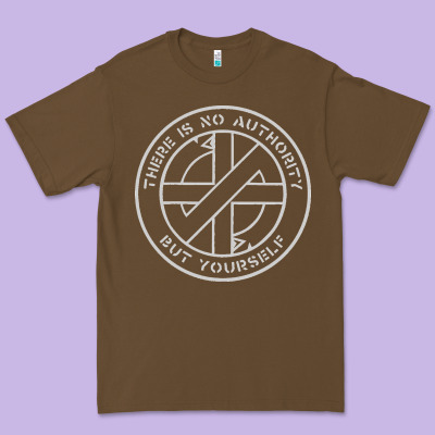 Crass   There Is No  Authority But Yourself Classic Premium Tee Designed By Pixelflow