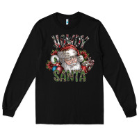 Black howdy santa Long Sleeve Tee - SublimationCraftShop