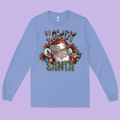 Howdy Santa Long Sleeve Tee Designed By Sublimationcraftshop