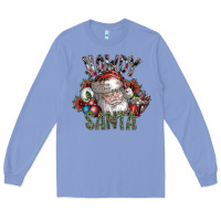 Colony Blue howdy santa Long Sleeve Tee - SublimationCraftShop