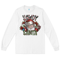 White howdy santa Long Sleeve Tee - SublimationCraftShop