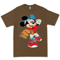 Cacao micky-playing-baseball-cartoon-illustration-- Premium Tee - PixelFlow