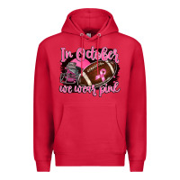 Cardinal in october we wear pink with football Premium Hoodie - BarkalooDesign