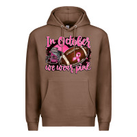 Chestnut in october we wear pink with football Premium Hoodie - BarkalooDesign