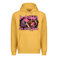 Mustard in october we wear pink with football Premium Hoodie - BarkalooDesign