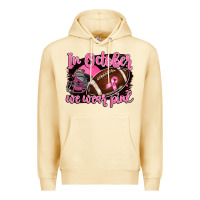 Pina Colada in october we wear pink with football Premium Hoodie - BarkalooDesign