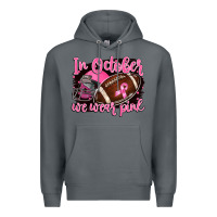 Rock in october we wear pink with football Premium Hoodie - BarkalooDesign