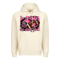 Sandshell in october we wear pink with football Premium Hoodie - BarkalooDesign
