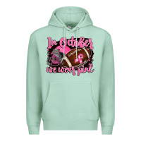 Seafoam in october we wear pink with football Premium Hoodie - BarkalooDesign