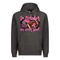 Smoke in october we wear pink with football Premium Hoodie - BarkalooDesign