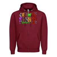Burgundy crawfish season mardi gras carnival Zipper Hoodie - Jasminsmagicworld