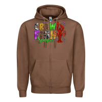 Chestnut crawfish season mardi gras carnival Zipper Hoodie - Jasminsmagicworld