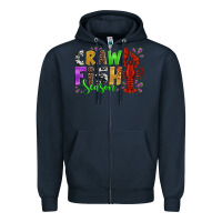 Navy crawfish season mardi gras carnival Zipper Hoodie - Jasminsmagicworld