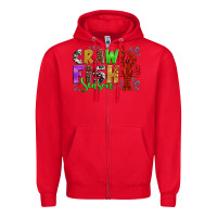 Red crawfish season mardi gras carnival Zipper Hoodie - Jasminsmagicworld
