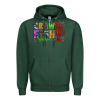 Sports Green crawfish season mardi gras carnival Zipper Hoodie - Jasminsmagicworld