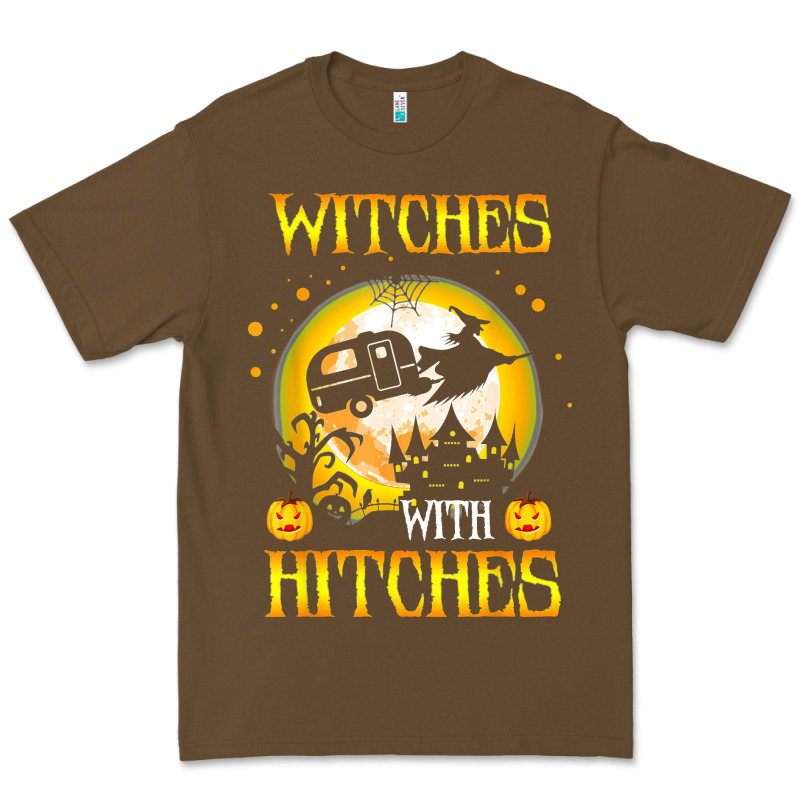 Witches With Hitches Funny Halloween Costume Gift Premium Tee by PixelFlow | Teevron