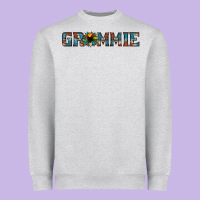 Grammie Cowhide Sunflower 1 Heavyweight Sweatshirt Designed By Jasminsmagicworld