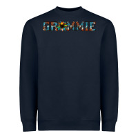 Navy grammie cowhide sunflower 1 Heavyweight Sweatshirt - Jasminsmagicworld