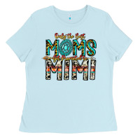Baby Blue Only The Best Moms Get Promoted To Mimi Ladies Tee - CowhideDigitalArt