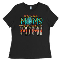 Black Only The Best Moms Get Promoted To Mimi Ladies Tee - CowhideDigitalArt
