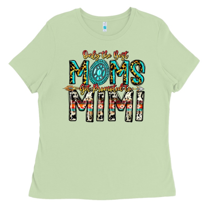 Only The Best Moms Get Promoted To Mimi Ladies Tee by CowhideDigitalArt | Teevron