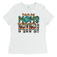 White Only The Best Moms Get Promoted To Mimi Ladies Tee - CowhideDigitalArt