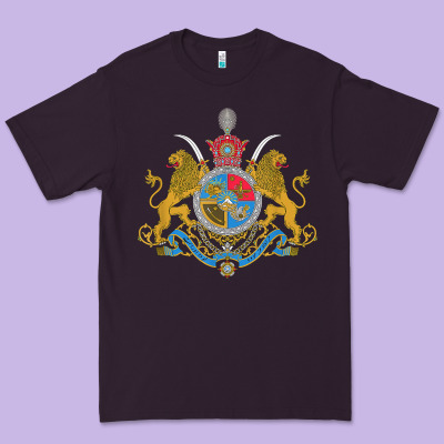 Iran Coat Of Arms Flag Souvenir Iranian Persian Premium Tee Designed By Pixelflow