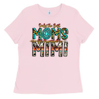 Bubblegum Pink Only The Best Moms Get Promoted To Mimi Ladies Tee - CowhideDigitalArt