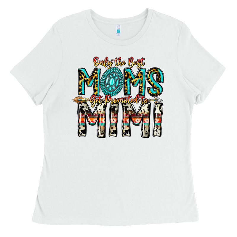 Only The Best Moms Get Promoted To Mimi Ladies Tee by CowhideDigitalArt | Teevron
