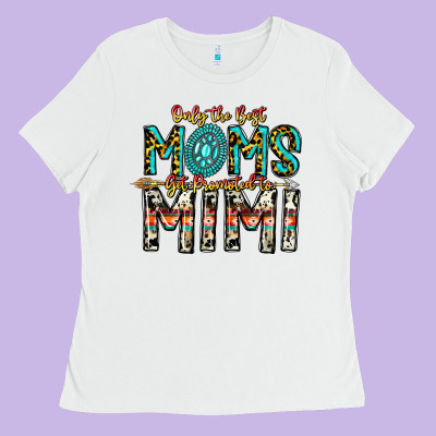 Only The Best Moms Get Promoted To Mimi Ladies Tee Designed By Cowhidedigitalart