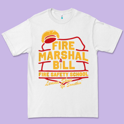 Fire Marshal Bill Fire Safety School Funny Firefighter T Shirt Premium Tee Designed By Pixelflow