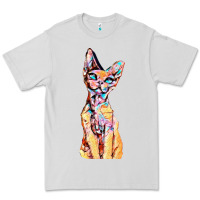 Dove Grey Colorful Cat Premium Tee - PixelFlow