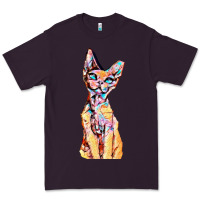 Plum Colorful Cat Premium Tee - PixelFlow