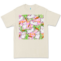 Bone Easter Bunnies With Carrots Seamless Pattern Premium Tee - BundleAndBundleShop