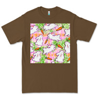 Cacao Easter Bunnies With Carrots Seamless Pattern Premium Tee - BundleAndBundleShop