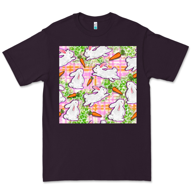 Easter Bunnies With Carrots Seamless Pattern Premium Tee by BundleAndBundleShop | Teevron