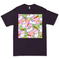 Plum Easter Bunnies With Carrots Seamless Pattern Premium Tee - BundleAndBundleShop