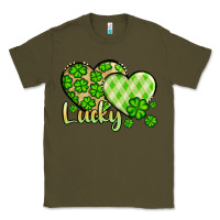 Army Green St. Patrick's Lucky hearts Classic Tee - OliviaCreatesArt
