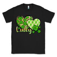 Black St. Patrick's Lucky hearts Classic Tee - OliviaCreatesArt