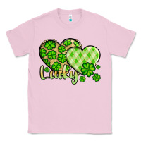 Bubblegum Pink St. Patrick's Lucky hearts Classic Tee - OliviaCreatesArt