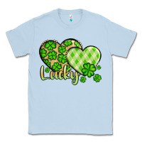Dusty Blue St. Patrick's Lucky hearts Classic Tee - OliviaCreatesArt