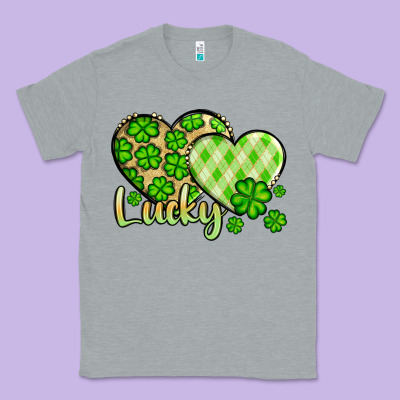 St. Patrick's Lucky Hearts Classic Tee Designed By Oliviacreatesart