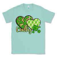 Seafoam St. Patrick's Lucky hearts Classic Tee - OliviaCreatesArt