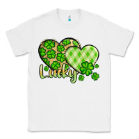 White St. Patrick's Lucky hearts Classic Tee - OliviaCreatesArt