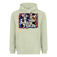 Matcha 4th of July Cows Holstein Cows Heavyweight Hoodie - Jasminsmagicworld