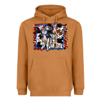 Meerkat 4th of July Cows Holstein Cows Heavyweight Hoodie - Jasminsmagicworld