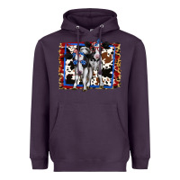 Plum 4th of July Cows Holstein Cows Heavyweight Hoodie - Jasminsmagicworld