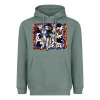 Sage 4th of July Cows Holstein Cows Heavyweight Hoodie - Jasminsmagicworld